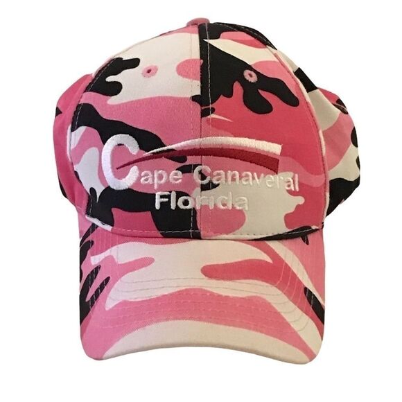 Accessories - Women's JHats Cape Canaveral Florida Pink Camo Baseball Hat